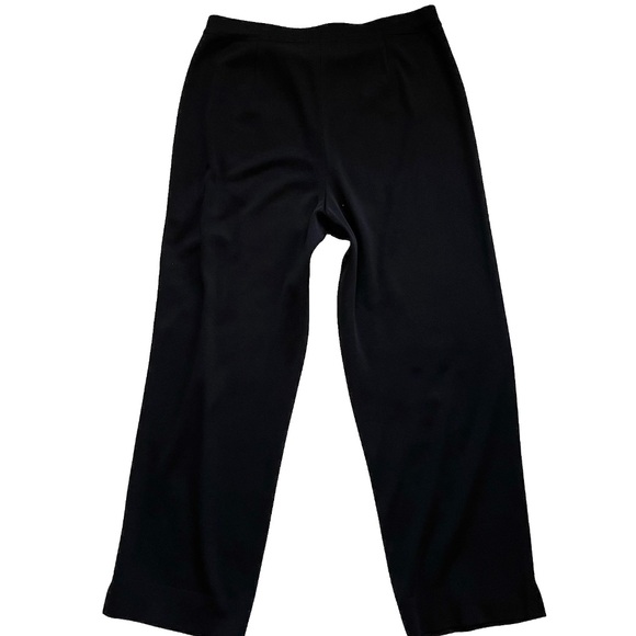 EXCLUSIVELY MISOOK PULL ON BLACK PANTS SIZE LARGE MINIMALIST CLASSIC MODERN - Picture 2 of 6